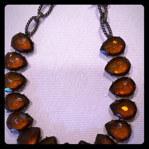 Amber/brown crystal necklace